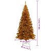 vidaXL Weihnachtsbaum mit 300 LEDs mit St&auml;nder Gold 180 cm PET
