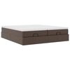 vidaXL Ottoman-Bett mit Matratzen Braun 180x200 cm Kunstleder