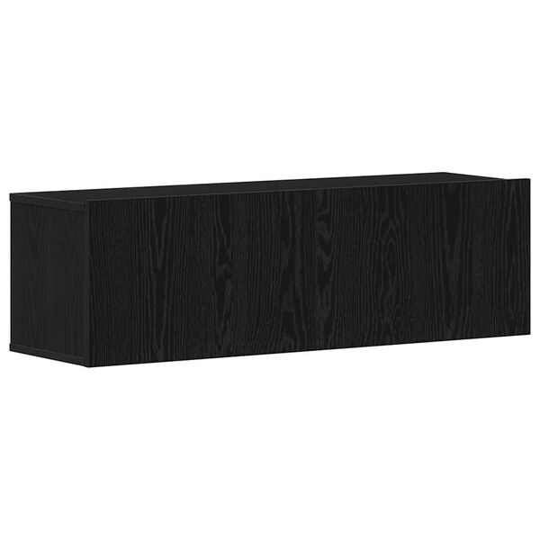 vidaXL TV-Schränk Schwarz Eichen-Optik 100 x 30 x 30 cm Holzwerkstoff