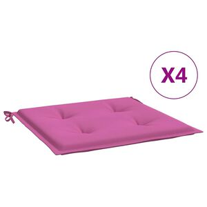 vidaXL Gartenstuhl-Kissen 4 Stk. Rosa 40x40x4 cm Stoff
