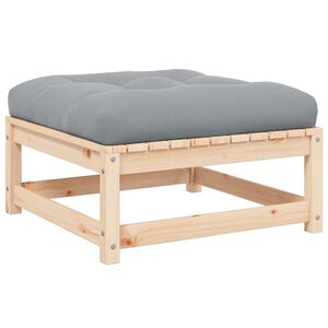 vidaXL Garten-Fu&szlig;hocker mit Kissen Massivholz Kiefer