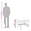 vidaXL Garten-Ecksofa Grau Massivholz Kiefer