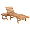 vidaXL Sonnenliege 2 pcs Braun Massivholz Teak