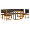 vidaXL Garten Bistro Set 6 pcs Braun Massivholz Akazie