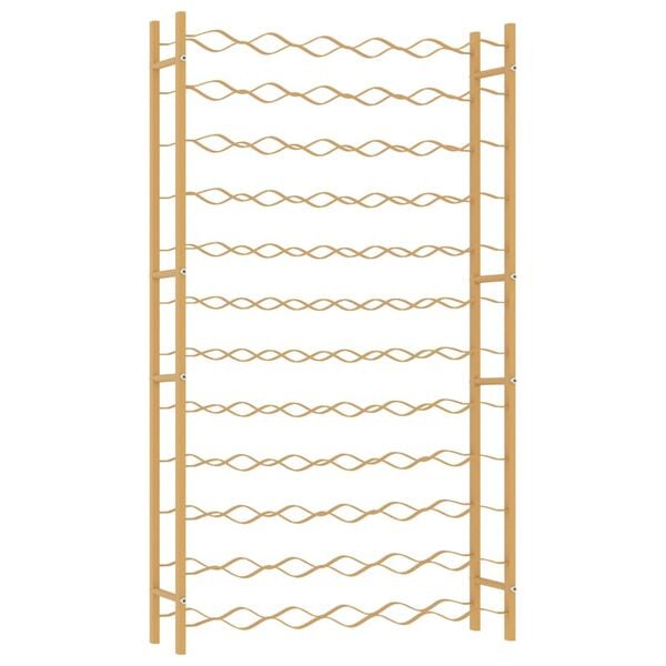 vidaXL Weinregal f&uuml;r 72 Flaschen Golden Metall