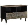 vidaXL TV-Schrank Hellgrau 70x33,5x46 cm Massivholz Mango
