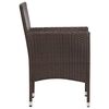 vidaXL 5-tlg. Garten-Lounge-Set mit Auflagen Poly Rattan Braun