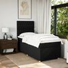 vidaXL Boxspringbett mit Matratze Schwarz 80x200 cm Stoff