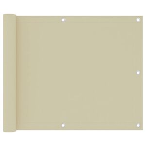 vidaXL Balkon-Sichtschutz Creme 75x300 cm Oxford-Gewebe