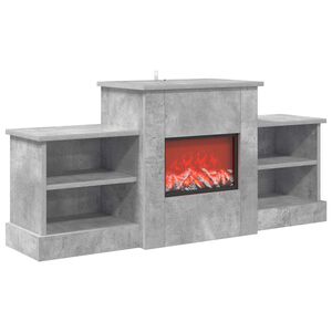 vidaXL Elektrokamin Beton 110 x 30 x 50 cm Holzwerkstoff