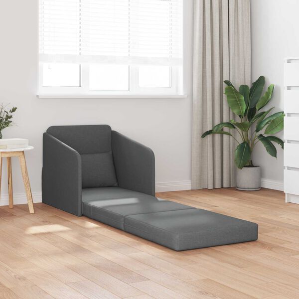 vidaXL Schlafsofa 60cm Dunkelgrau Stoff