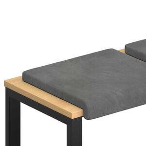 vidaXL Bankkissen 2 stk. Samt Dunkelgrau Tiefe 35 cm
