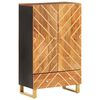 vidaXL Highboard Braun und Schwarz 60x33,5x100 cm Massivholz Mango