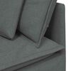 vidaXL Modulares Sofa mit Kissen Stoff Dunkelgrau