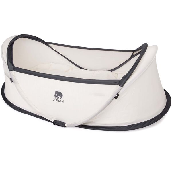 DERYAN Pop-up-Reisebett mit Moskitonetz Infant Baby Creme
