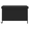 vidaXL Gartentruhe mit Rollen Schwarz 110x55x73 cm Poly Rattan