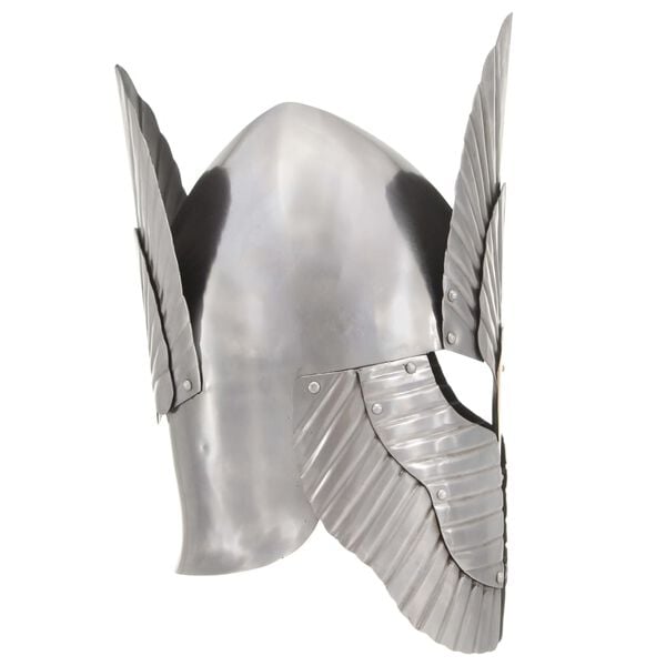 vidaXL Mittelalterlicher Fantasy Ritter-Helm f&uuml;r LARP Replik Silbern Stahl
