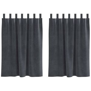 vidaXL Verdunkelungsvorh&auml;nge 2 pcs Hellgrau 140 x 140 cm Samt