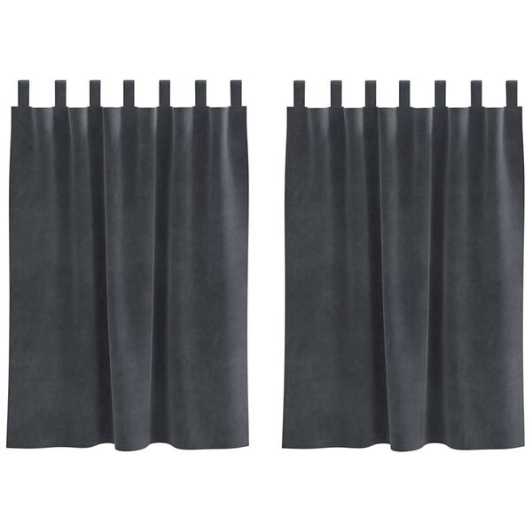 vidaXL Verdunkelungsvorh&auml;nge 2 pcs Hellgrau 140 x 140 cm Samt