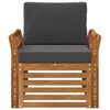 vidaXL Outdoor-Sofagarnitur Massives Akazienholz und Polyester Natur