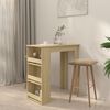 vidaXL Bartisch mit Regal Sonoma-Eiche 102x50x103,5 cm Holzwerkstoff