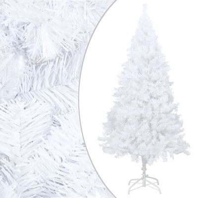 vidaXL Künstlicher Weihnachtsbaum mit LEDs & Dicken Zweigen Weiß 210cm