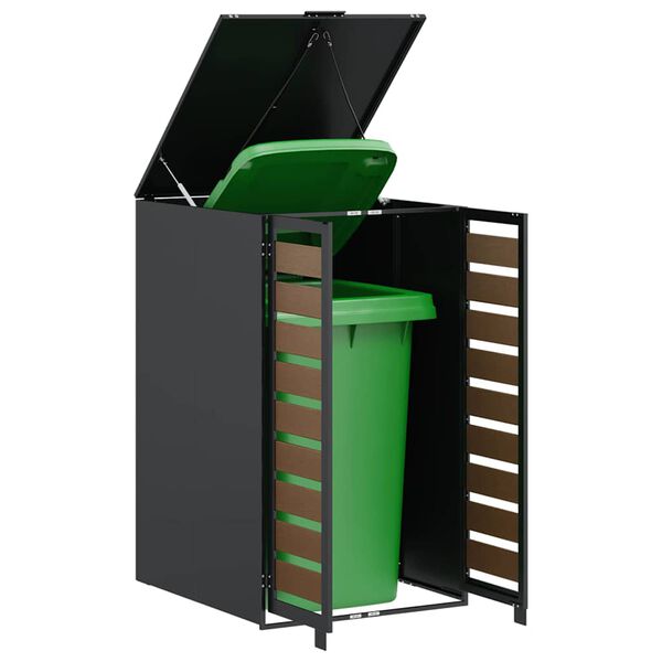 vidaXL M&uuml;lltonnenlager mit Gas-Hebedeckel f&uuml;r 240L Tonne Anthrazit