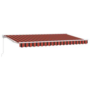 vidaXL Manuelle Markise 3,5 x 2 m Orange-Schwarz-Gelb gestreift
