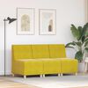 vidaXL Modulares Armfreies Sofa 3 pcs Gelb 55 x 74 x 82 cm Samt