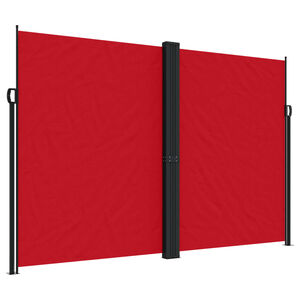 vidaXL Seitenmarkise Ausziehbar Rot 220x1200 cm