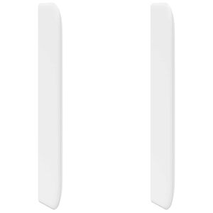 vidaXL Kopfteil Ohr Wei&szlig; PVC