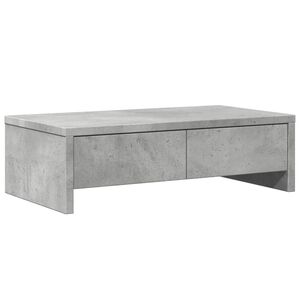 vidaXL Monitorst&auml;nder mit Schubladen Betongrau 50x27x15 cm