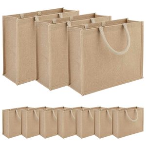 vidaXL Jute-Handtaschen 10 Natur 42 x 33 x 19 cm 100% Tossa-Jute