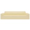 vidaXL Stretch Sofahusse 4-Sitzer Creme Polyester-Jersey