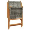 vidaXL 7-tlg. Garten-Essgruppe Poly Rattan und Massivholz Grau