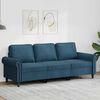 vidaXL 3-Sitzer-Sofa Blau 180 cm Samt