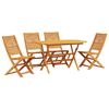 vidaXL Garten Essgruppe 5 pcs Braun Akazie Massivholz