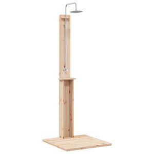 vidaXL Outdoor-Dusche 206 cm Massivholz Kiefer und Edelstahl Natur