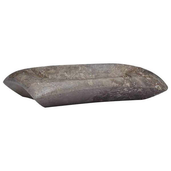 vidaXL Waschbecken Grau 50x35x10 cm Marmor