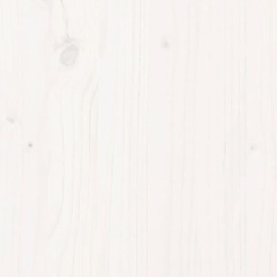 vidaXL Hochbett mit Schreibtisch Weiß 75x190 cm Massivholz Kiefer