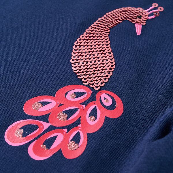 Kinder-Langarmshirt Marineblau 116