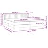 vidaXL Boxspringbett mit Matratzen Dunkelgrau 180x210 cm Samt