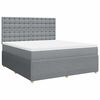 vidaXL Boxspringbett mit Matratze Hellgrau 180x200 cm Stoff