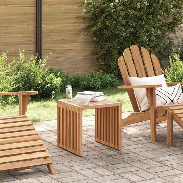 vidaXL Garten-Beistelltisch Braun 45 x 42,5 x 45 cm Massivholz Teak