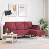 vidaXL Sofa Set mit Kissen Weinrot Polyester