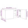 vidaXL TV-Wandschrank mit LED-Leuchten Grau Sonoma 60x35x31 cm