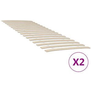 vidaXL Ersatz-Lattenrost mit 34 Latten 2 Stk. 80x200 cm