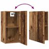 vidaXL TV-Schrankset Wandmontiert 8 pcs Altholz Holzwerkstoff