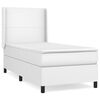 vidaXL Boxspringbett mit Matratze Wei&szlig; 90x200 cm Kunstleder
