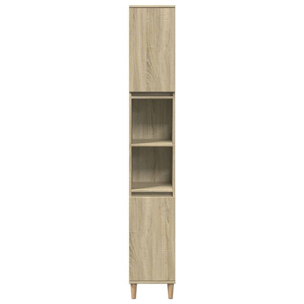 vidaXL Badschrank Sonoma-Eiche 30x30x190 cm Holzwerkstoff